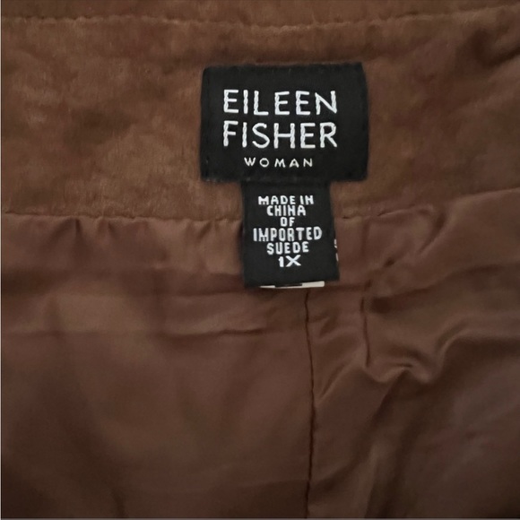 EILEEN FISHER Woman suede leather skirt Italy size 1X - Picture 3 of 5
